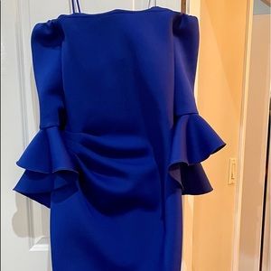 size 14 (fits like 14-16). photo model is 5’31/2: 171 lbs.100% lined polyester.